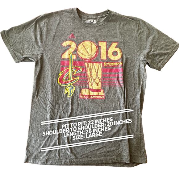 Vintage Cleveland Cavaliers NBA Champions 2016 Tee *SZ L Locker Room Authentic - Picture 2 of 5